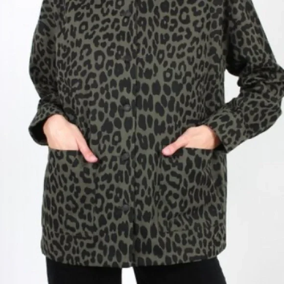 Lazy Oaf Leopard Chore Coat Jacket - Picture 3 of 7